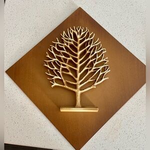SyrocoWood Wall plaque Art Decor. 10” - Sculptural Tree of life. U.S.A.